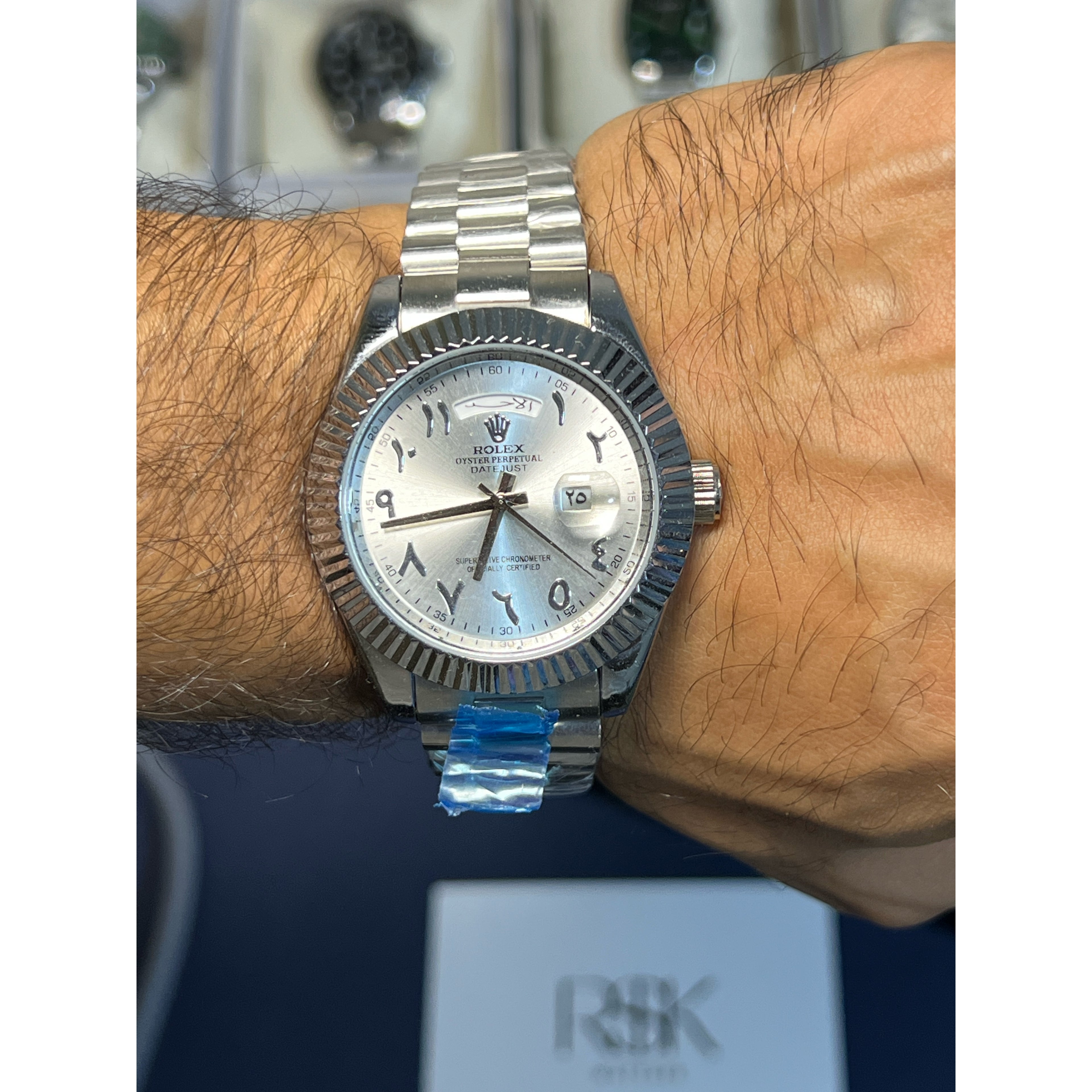 Rolex Datejust Arabic dial - silver