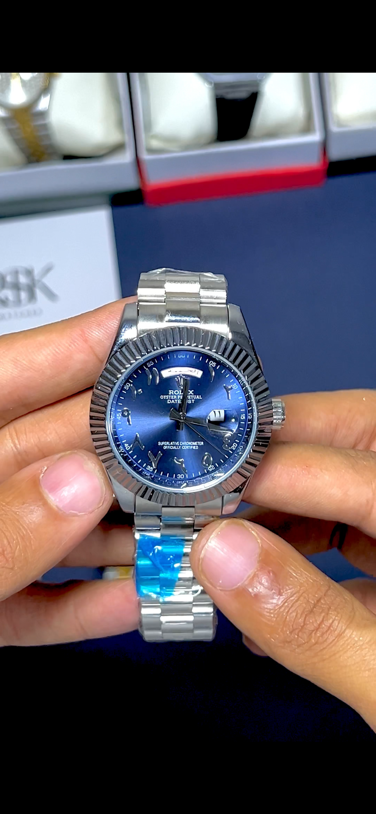 Rolex Datejust Arabic dial - Blue