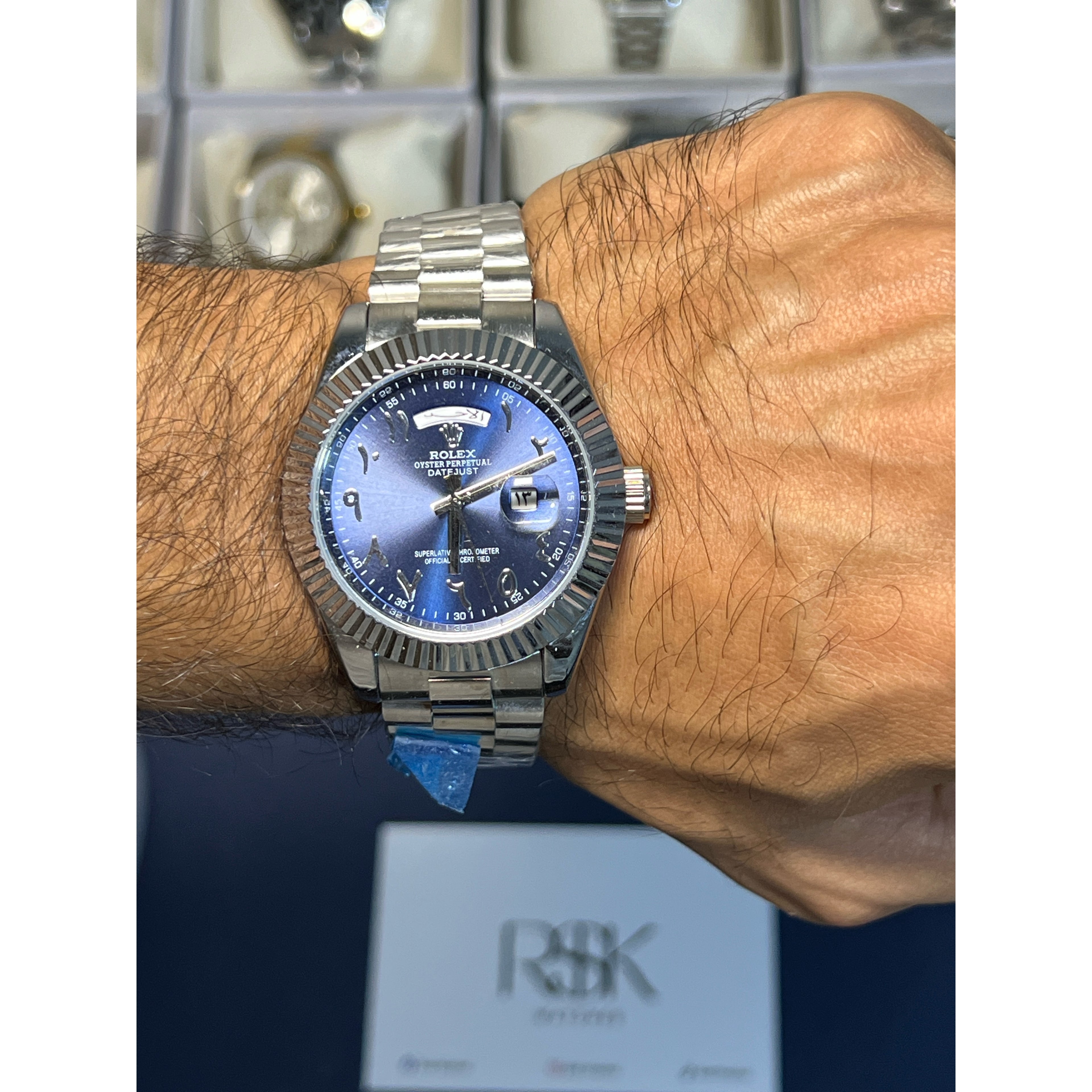Rolex Datejust Arabic dial - Blue