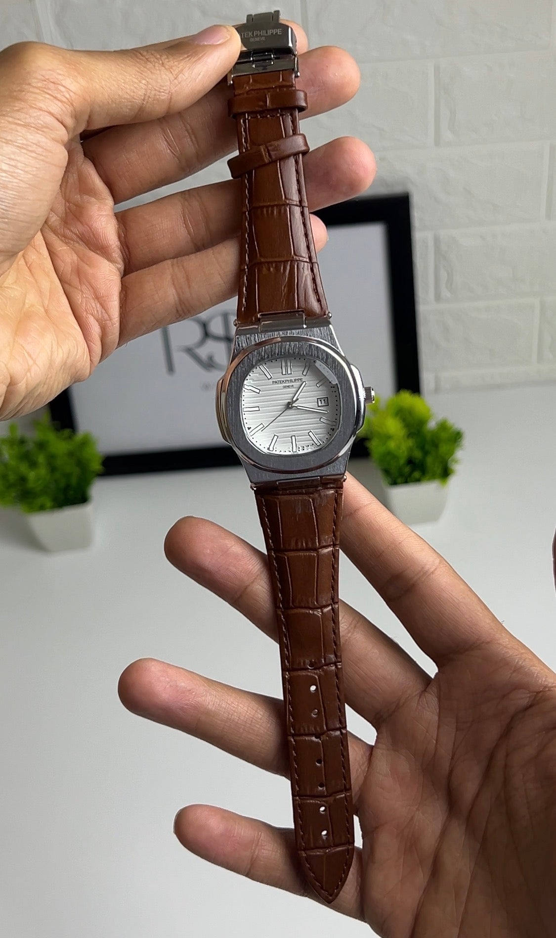 Patek Philippe leather strap - Brown