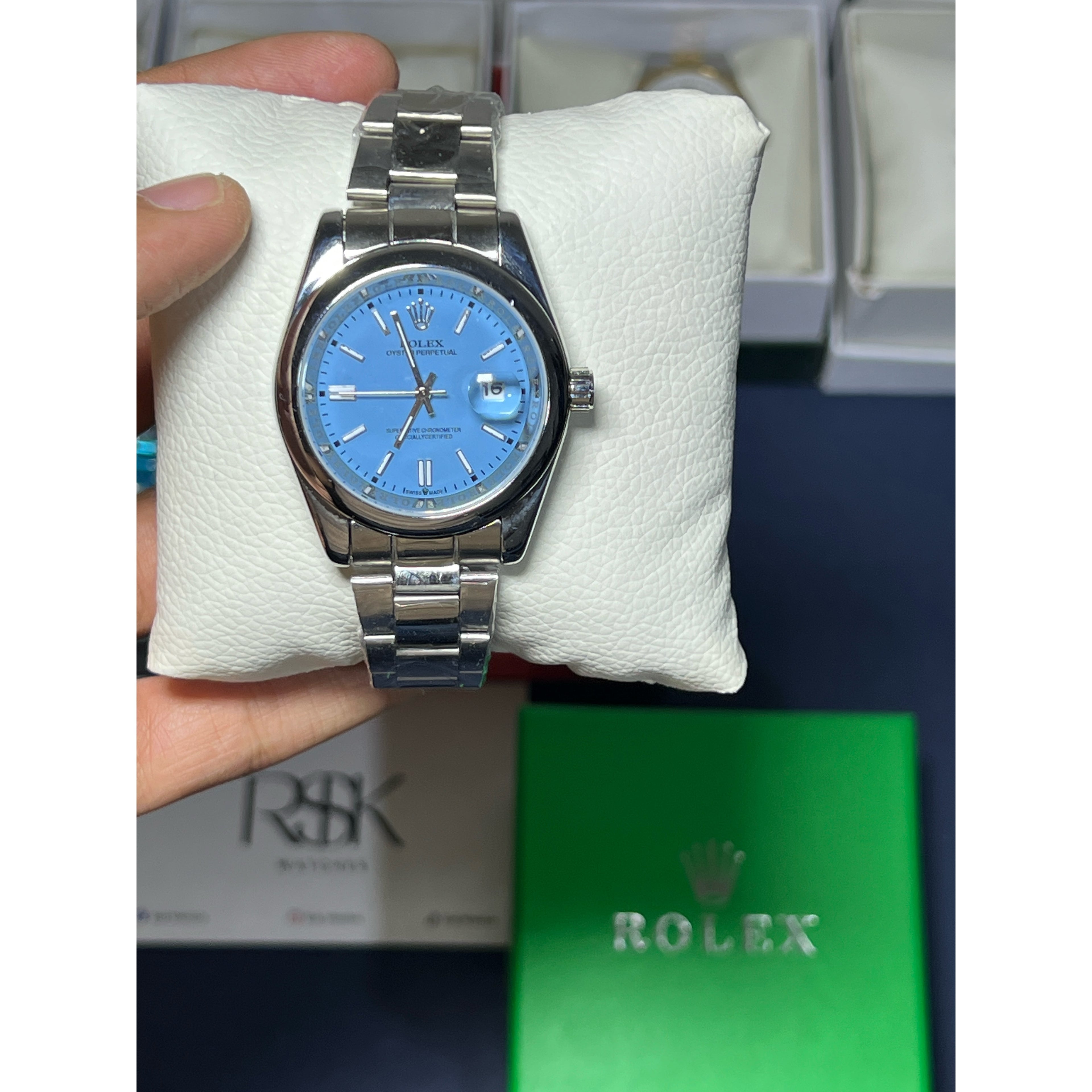 Rolex Oyster Perpetual - Turquoise blue