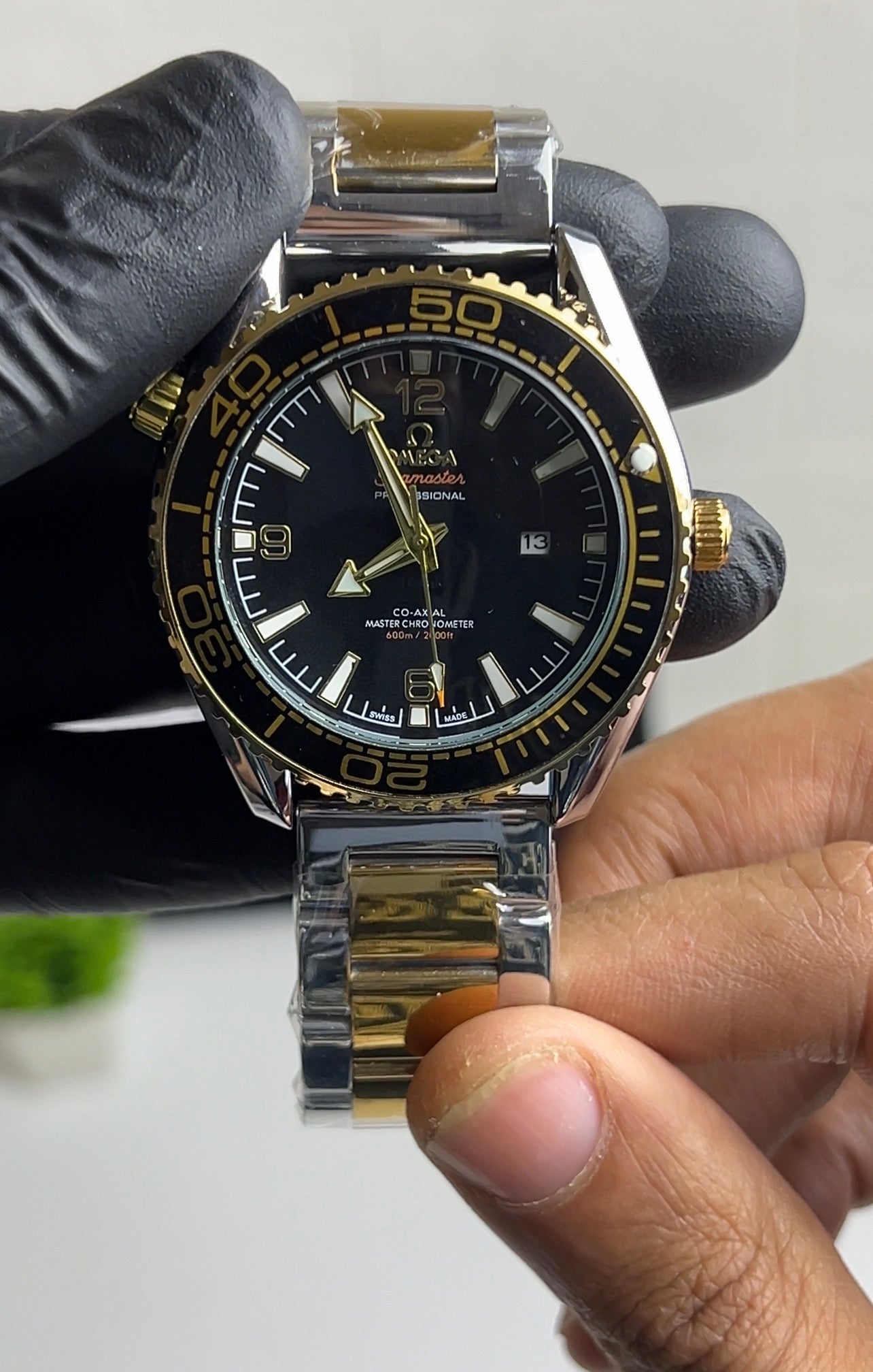 Omega Seamaster - mina Black * gold strap
