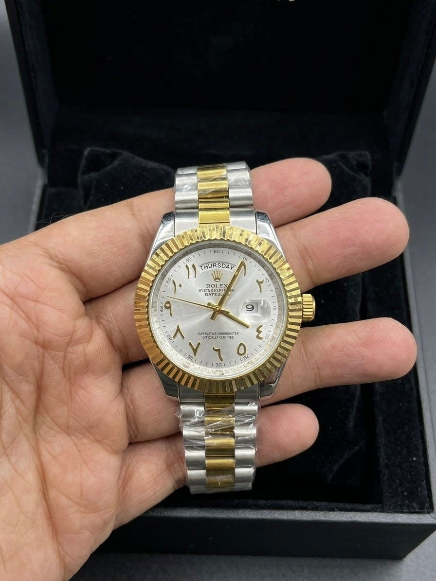 Rolex Datejust Arabic dial - semi automatic - silver *Gold