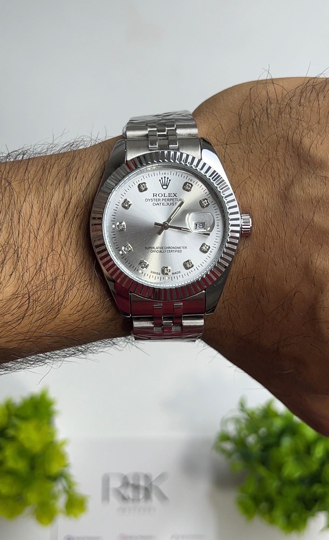 Rolex Datejust silver dial