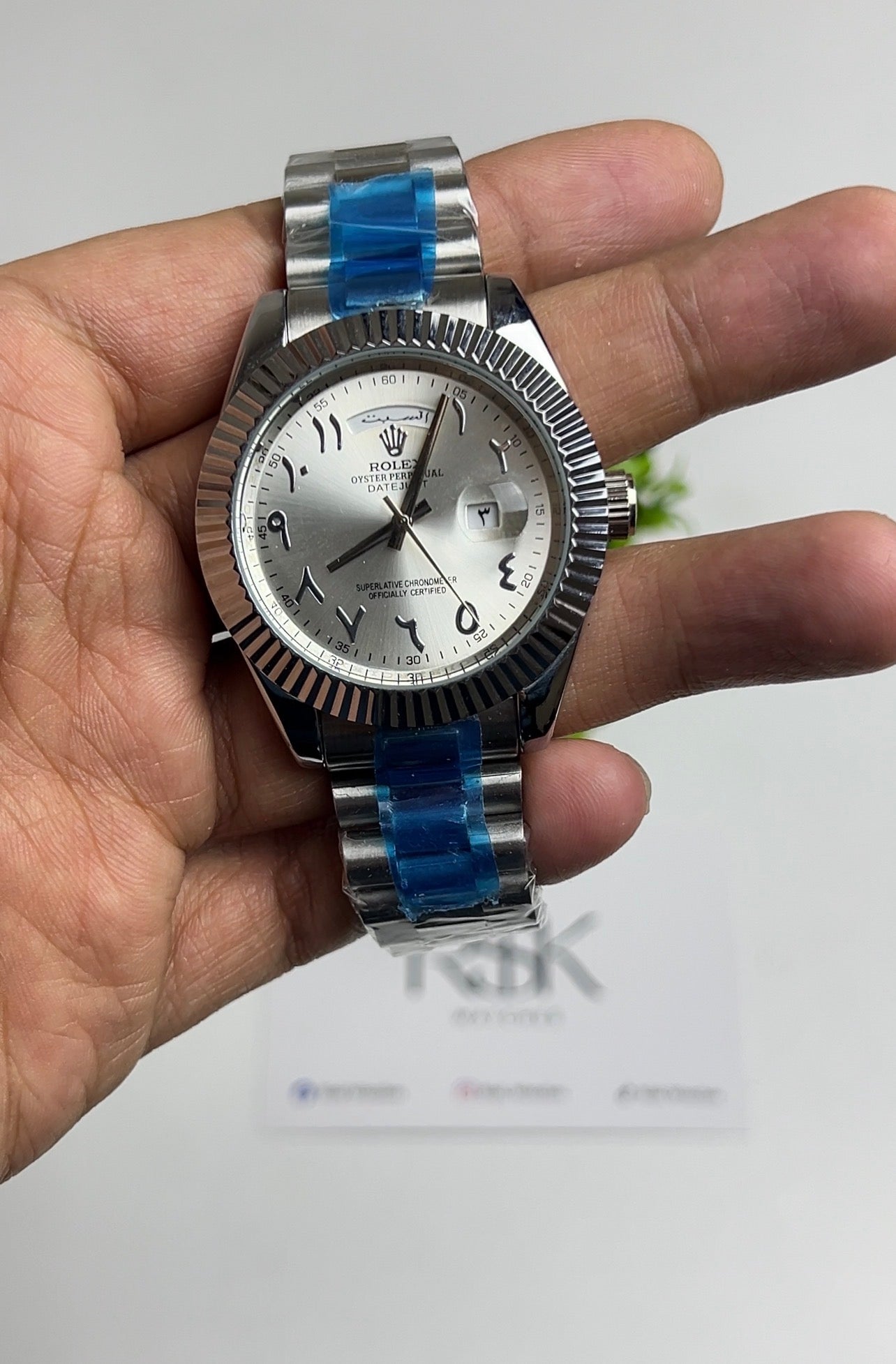 Rolex Datejust Arabic dial - semi automatic -silver