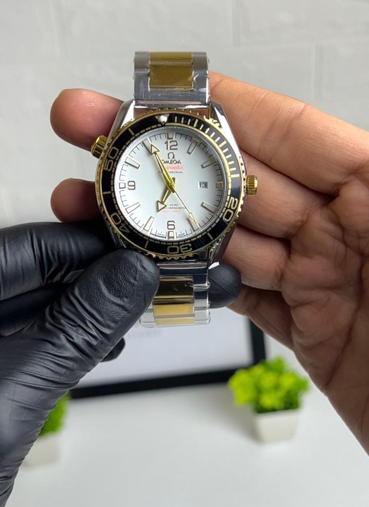 Omega Seamaster - silver * gold strap