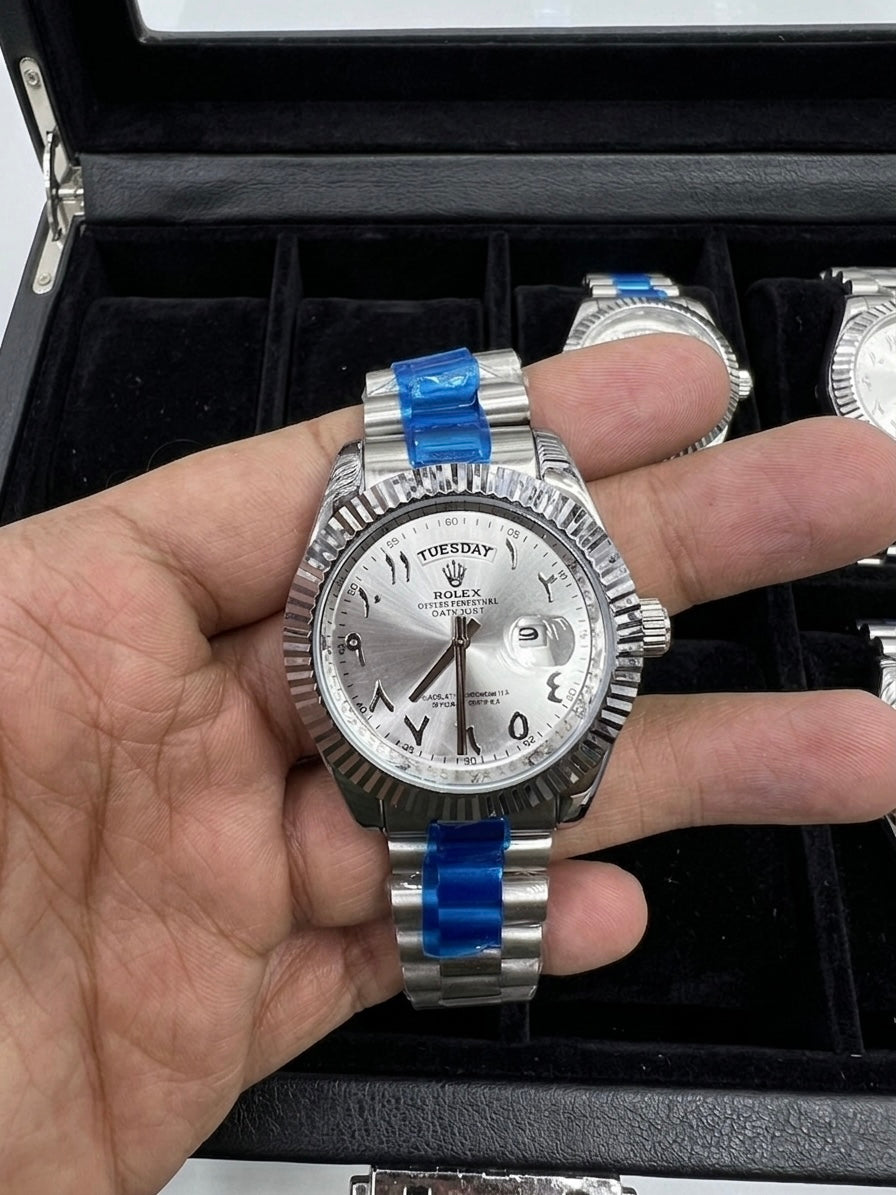 Rolex Datejust Arabic dial - semi automatic -silver