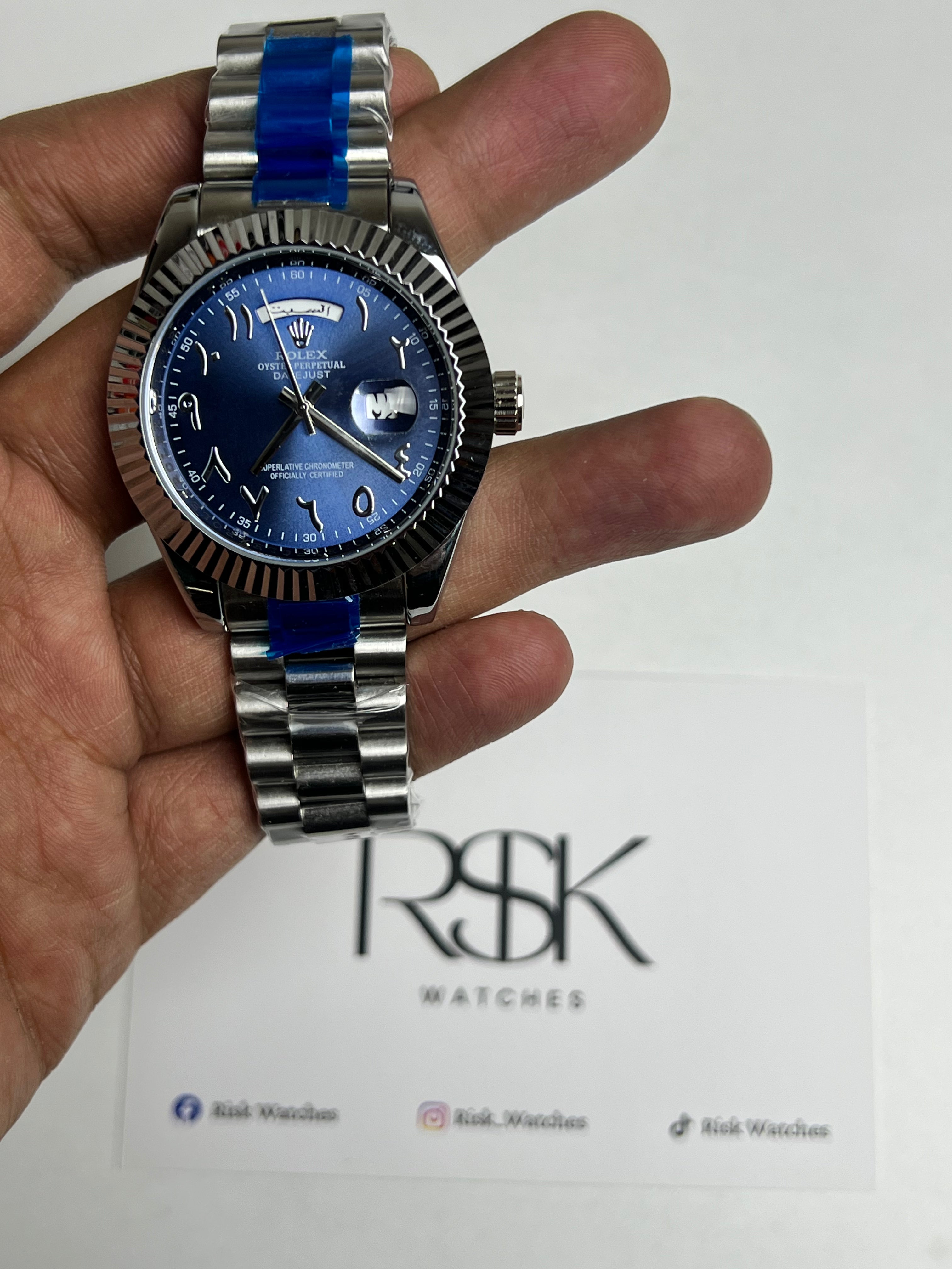 Rolex Datejust Arabic dial - semi automatic - Blue
